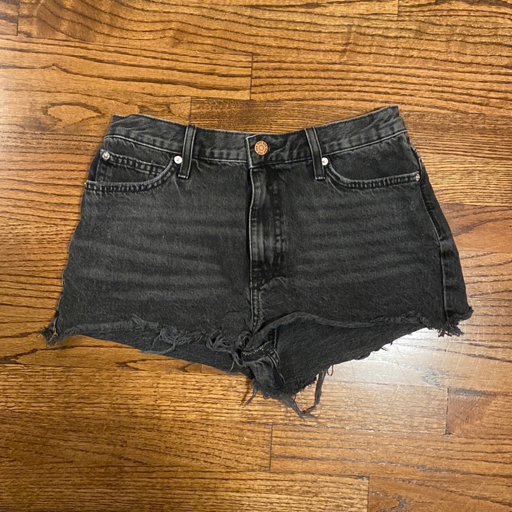 Urban outfitters BDG Jean shorts size 28 dark grey black girlfriend high rise